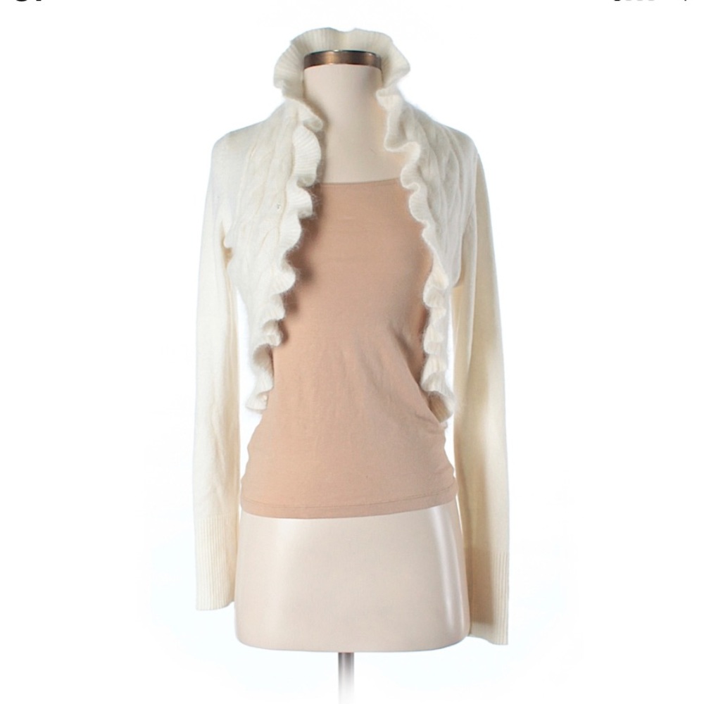 adorable White House black market fur cardigan